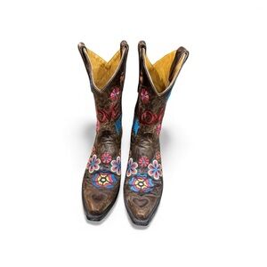Old Gringo Cowboy leather Boots Love Flowers embroidered
